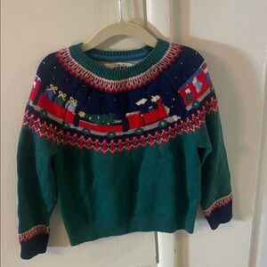 Mini Boden 3-4 year Festive Train Sweater